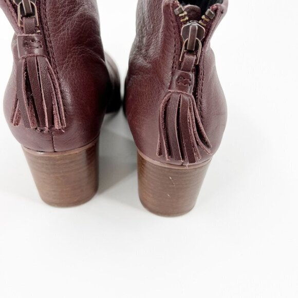 ✅ TOMS Carpe Diem Leather Ankle Heel Boots Size 9 - Picture 6 of 10